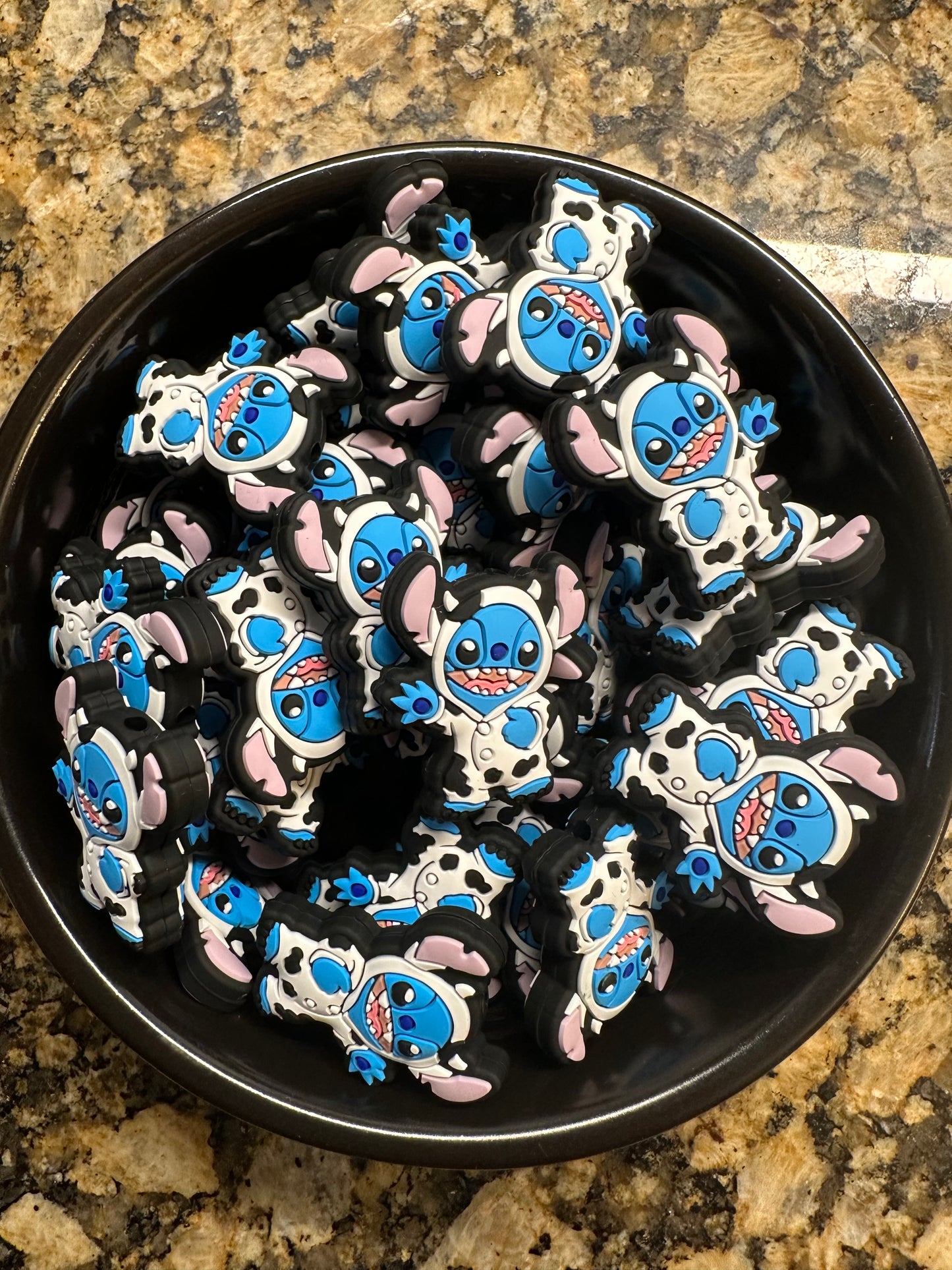 Blue Alien Cow Silicone Focal
