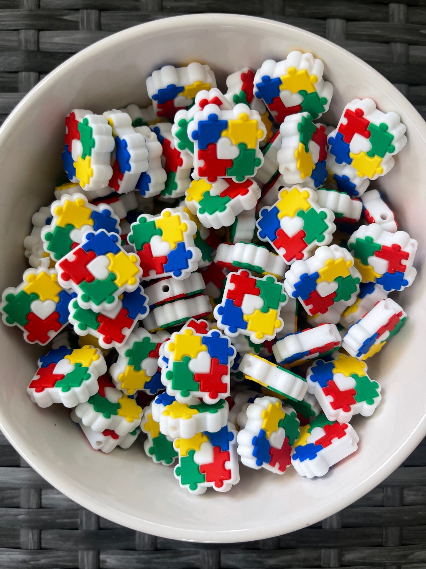Autism Puzzle piece Silicone Focal