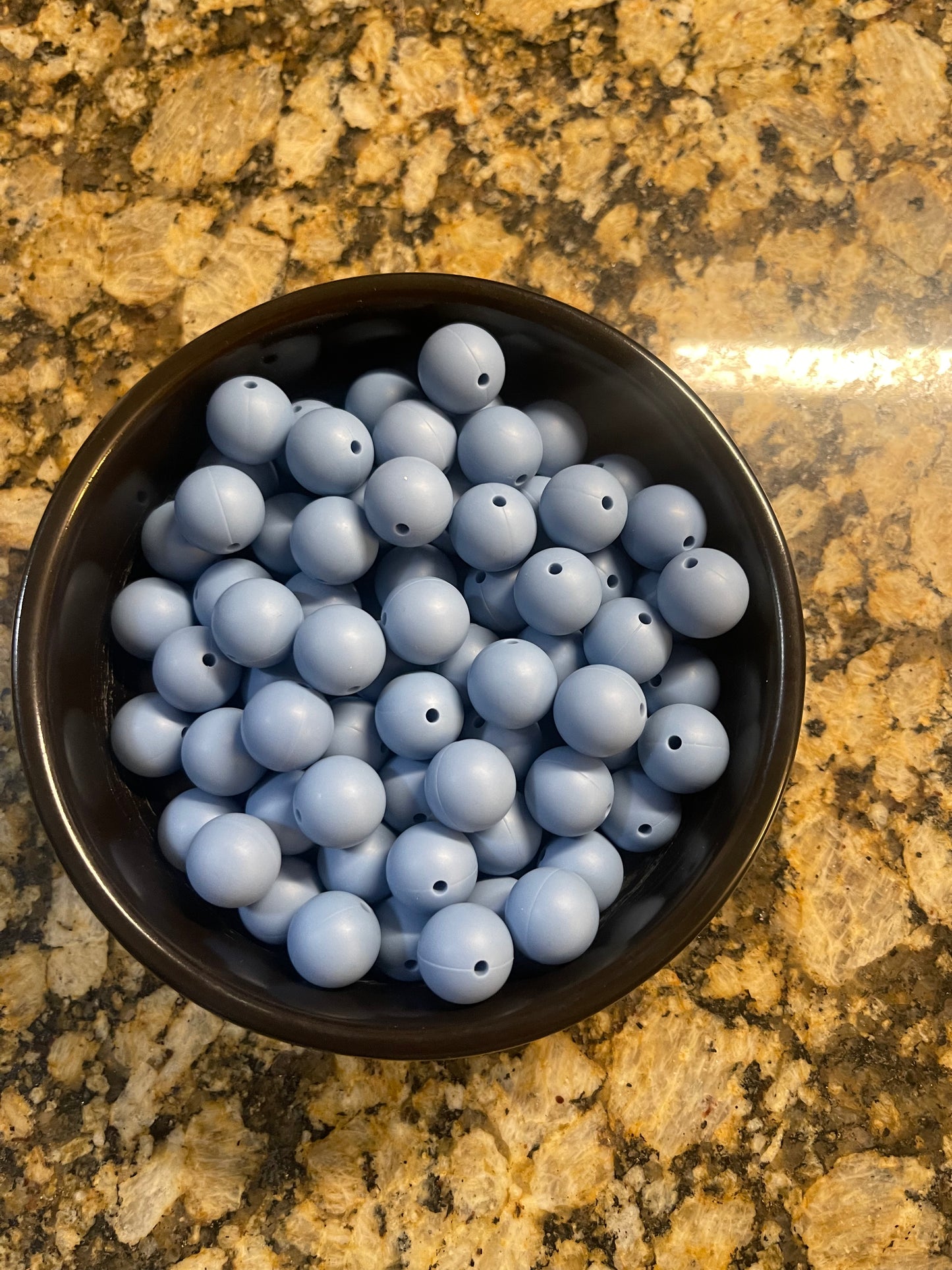 Wedgewood Blue Silicone Round (15mm)
