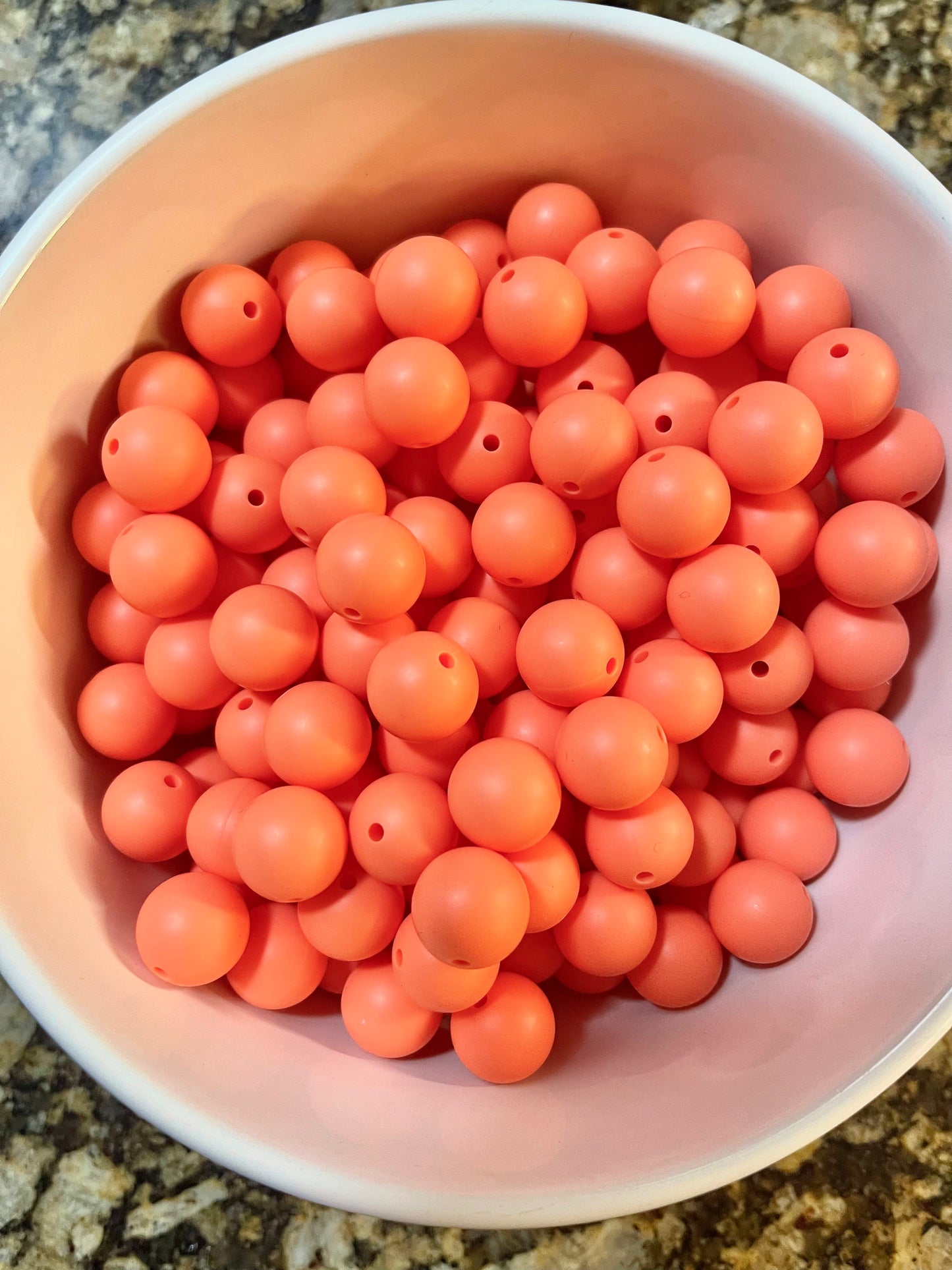 Salmon Silicone Round (15mm)