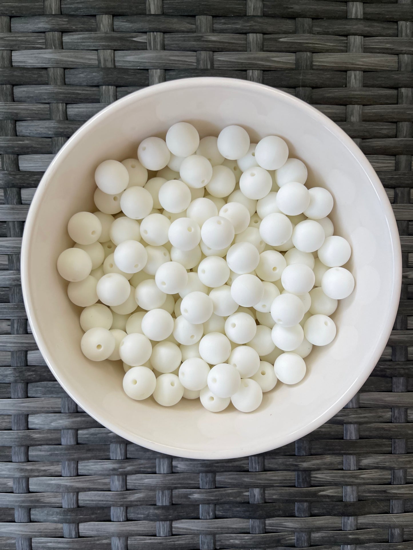 White Silicone Round (15mm)