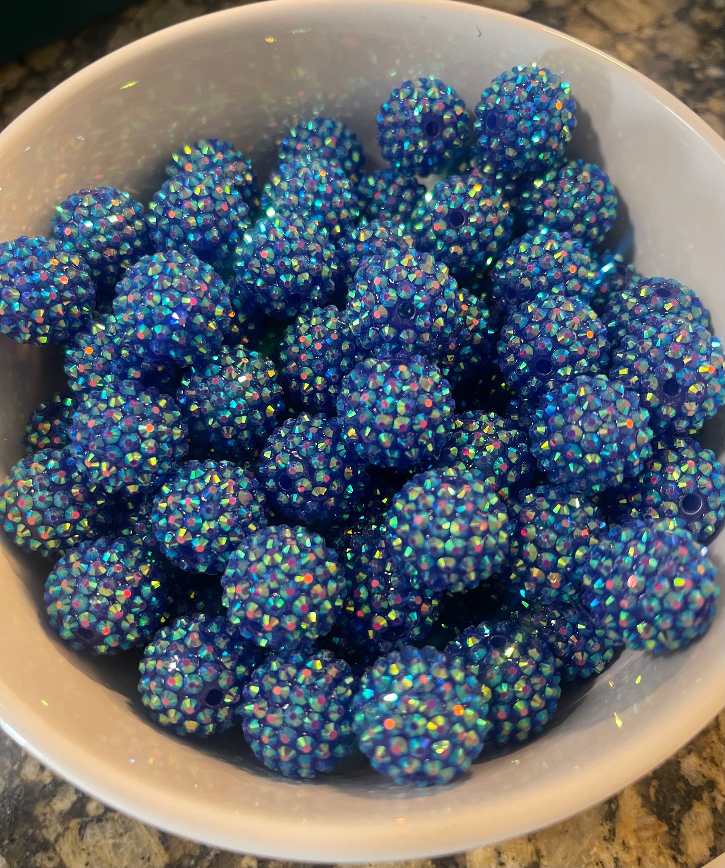 Dark Blue 20mm Rhinestone