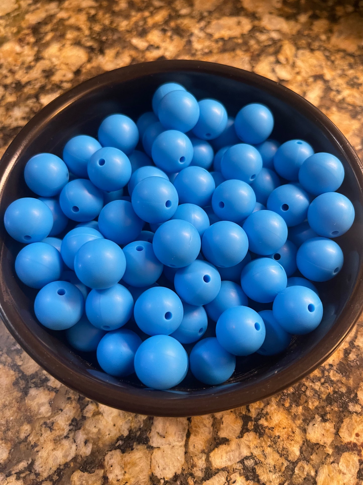 Cobalt Blue Silicone Round (15mm)