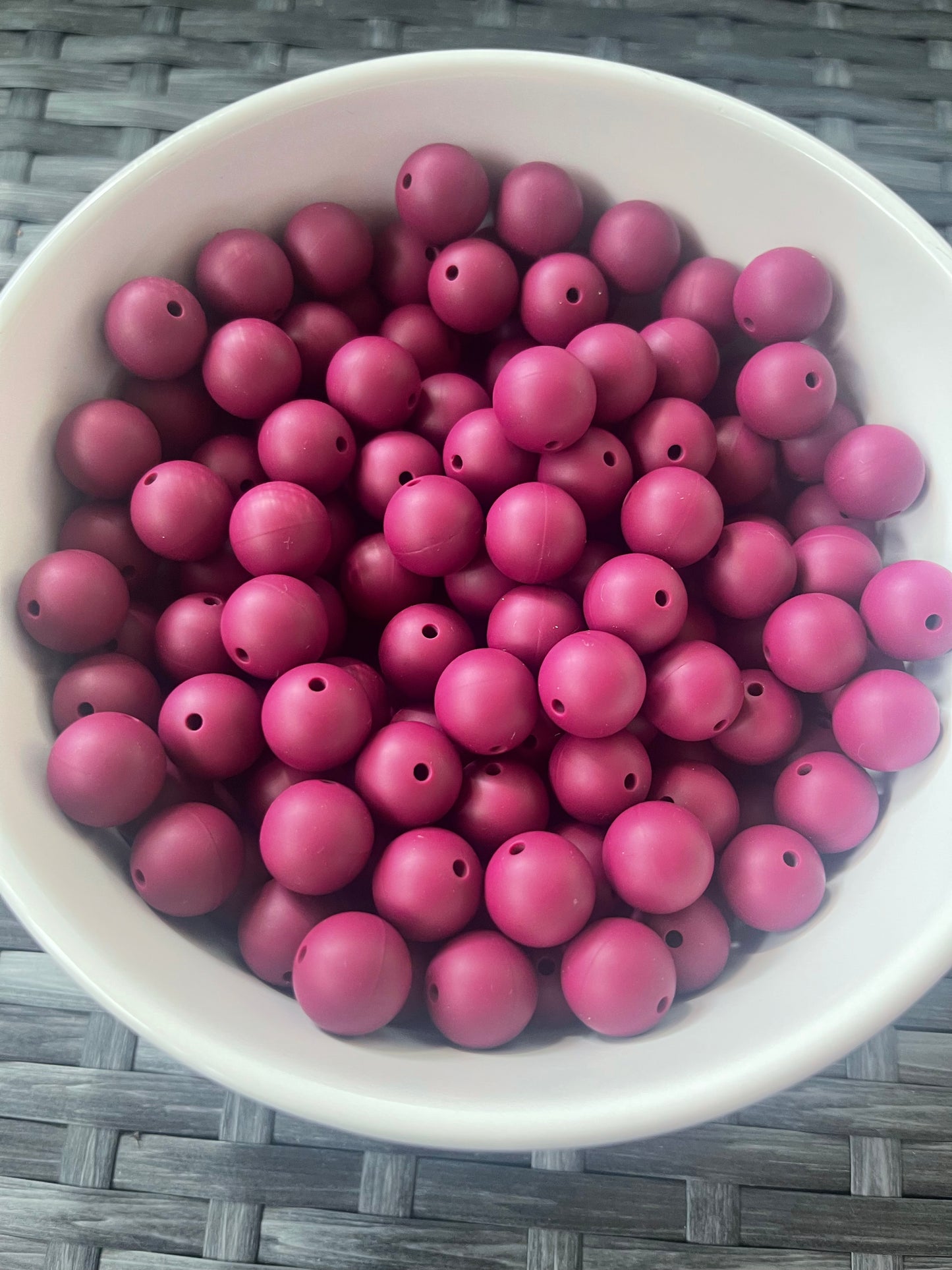 Wine Silicone Round (15mm)