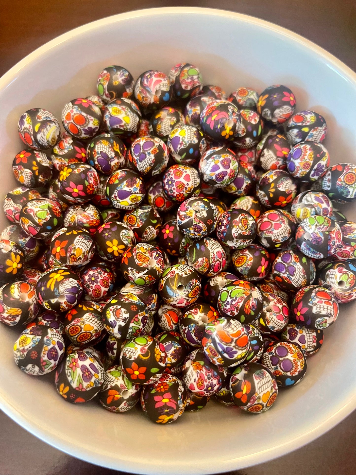 Sugar Skull Print Silicone (15mm)