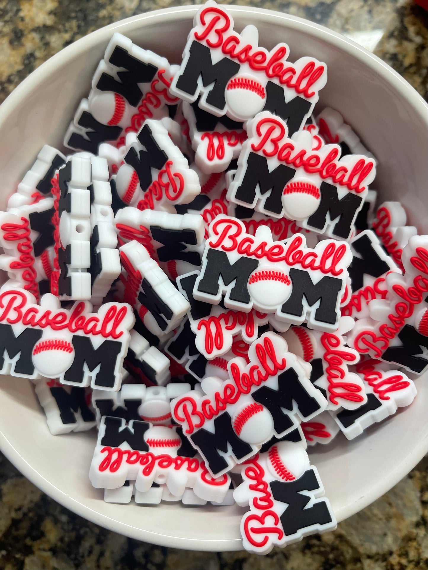 Baseball Mom Silicone Focal