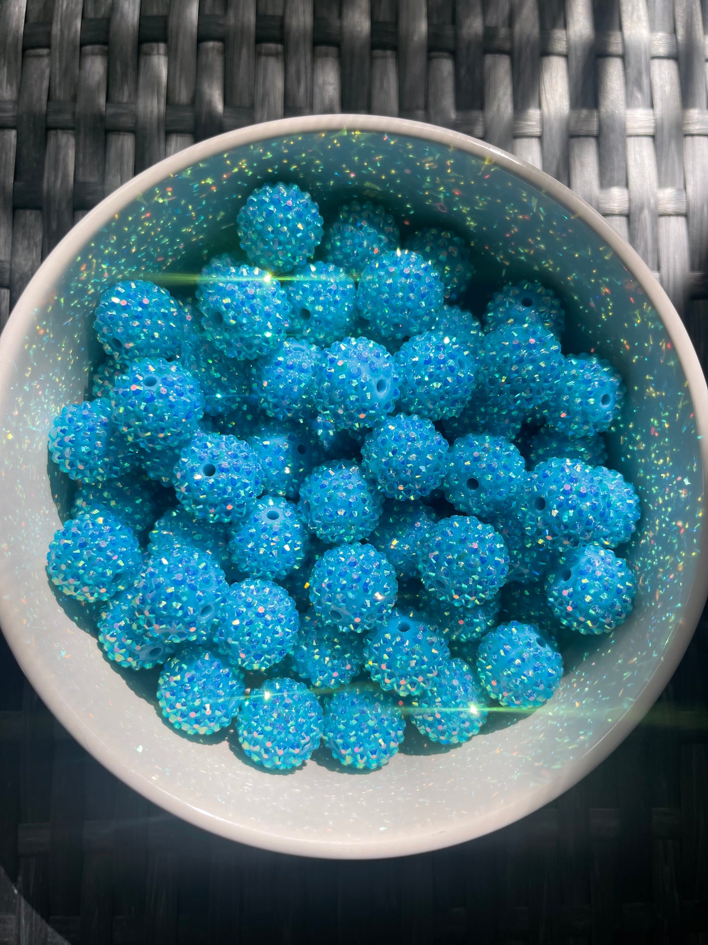 Aqua 20mm Rhinestone