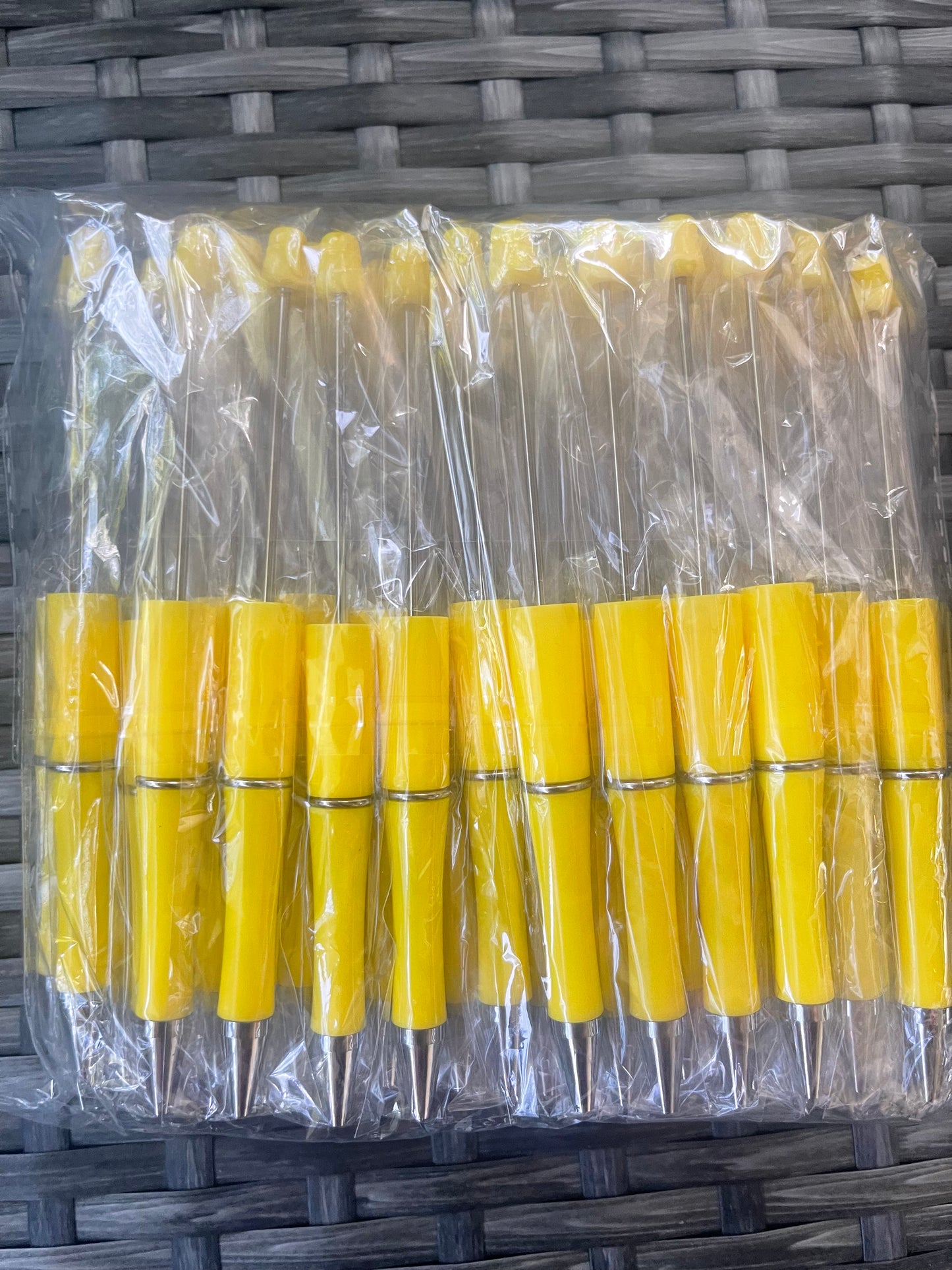 Yellow Beadable Pen (plastic)