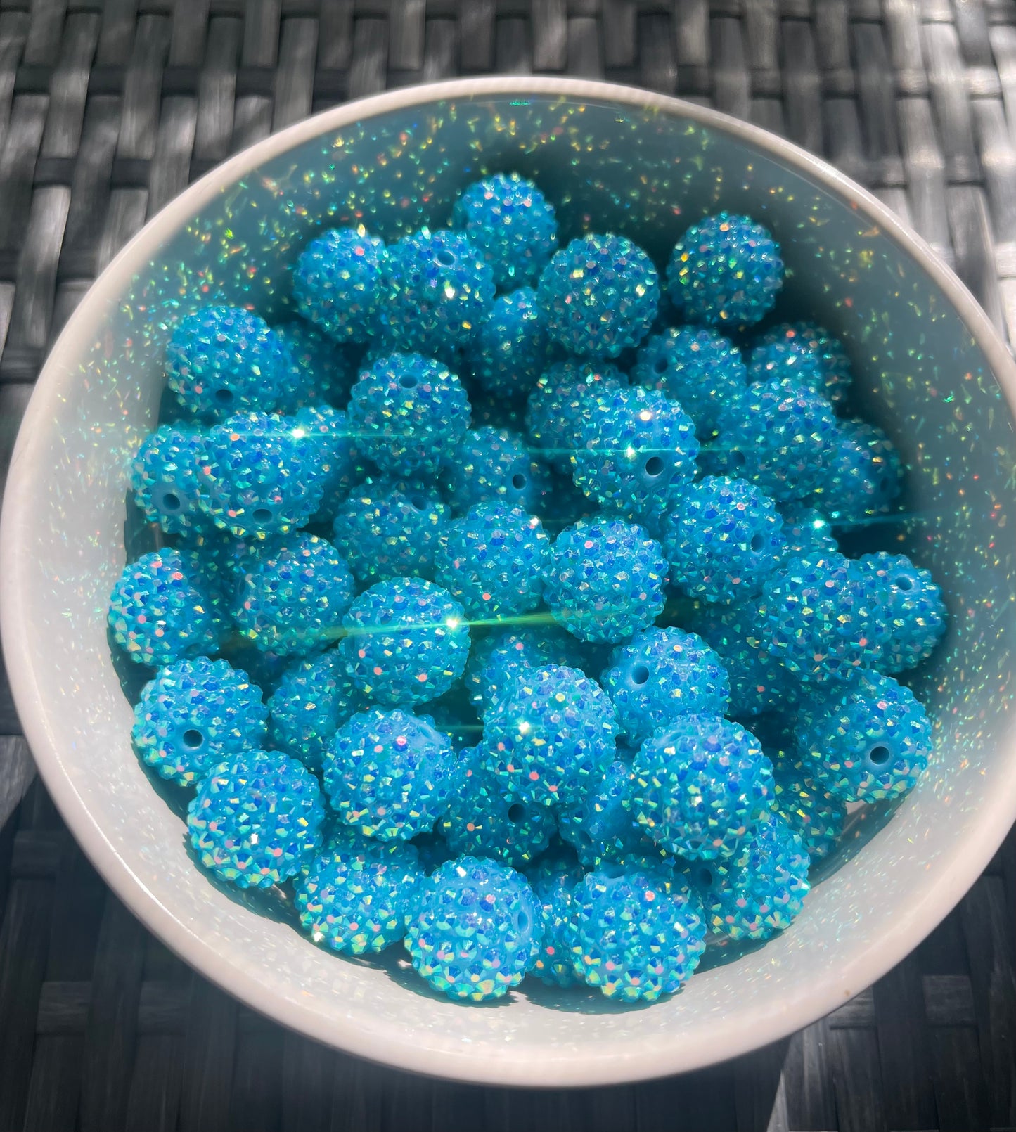 Aqua 20mm Rhinestone