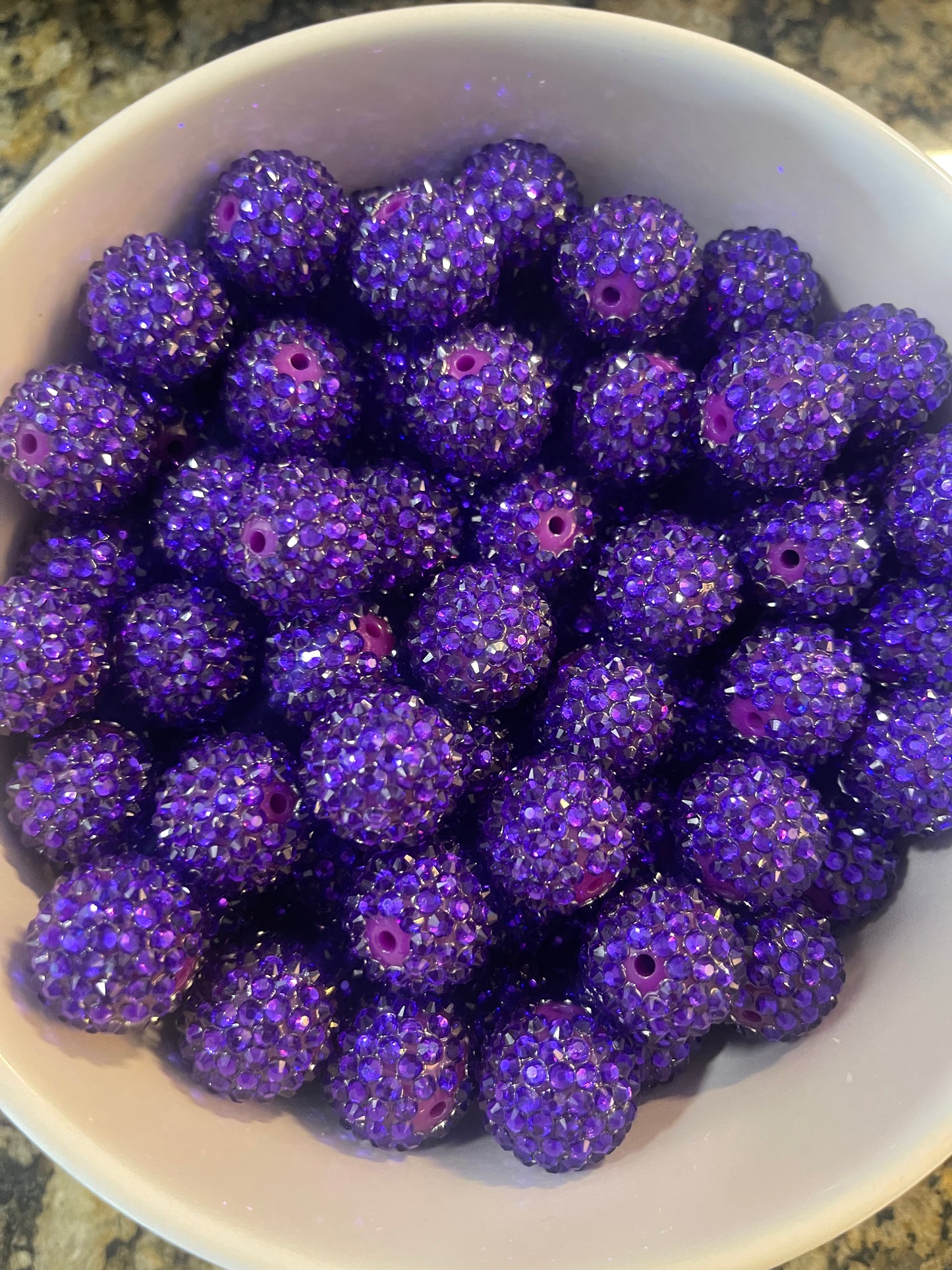 DEEP PURPLE 20mm Rhinestone