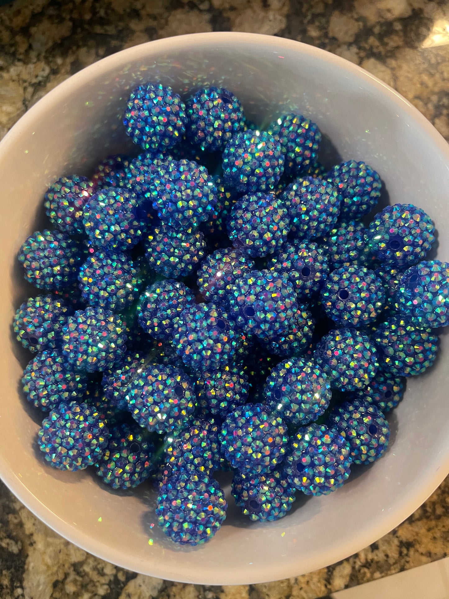 Dark Blue 20mm Rhinestone