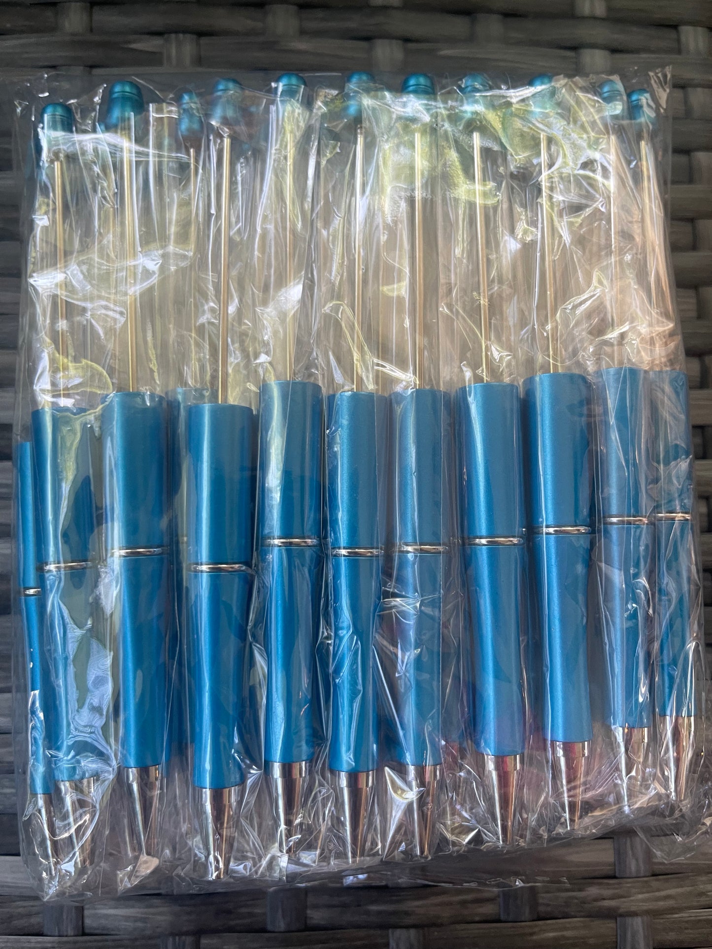 Blue Beadable Pen (plastic)
