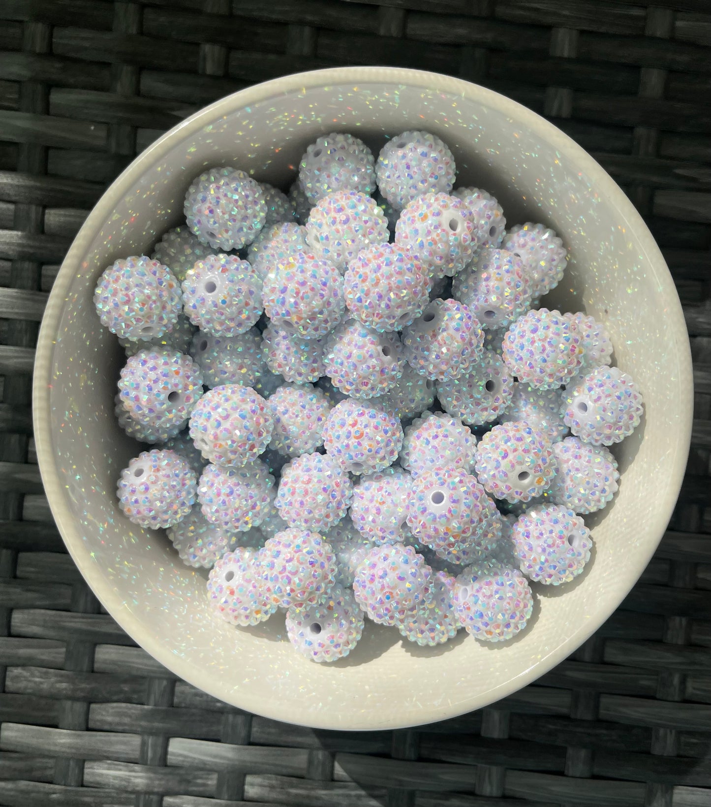 WHITE 20mm Rhinestone
