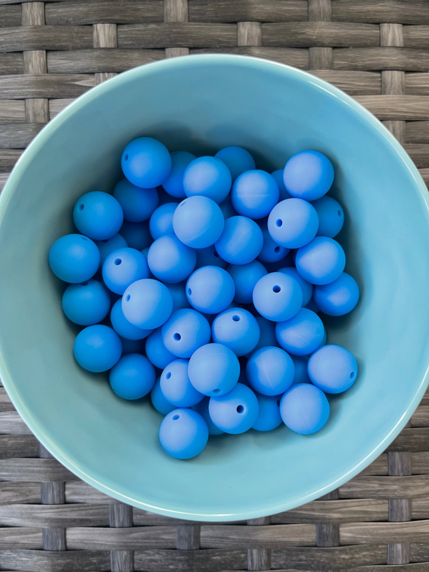 Sky Blue Silicone Round (15mm)