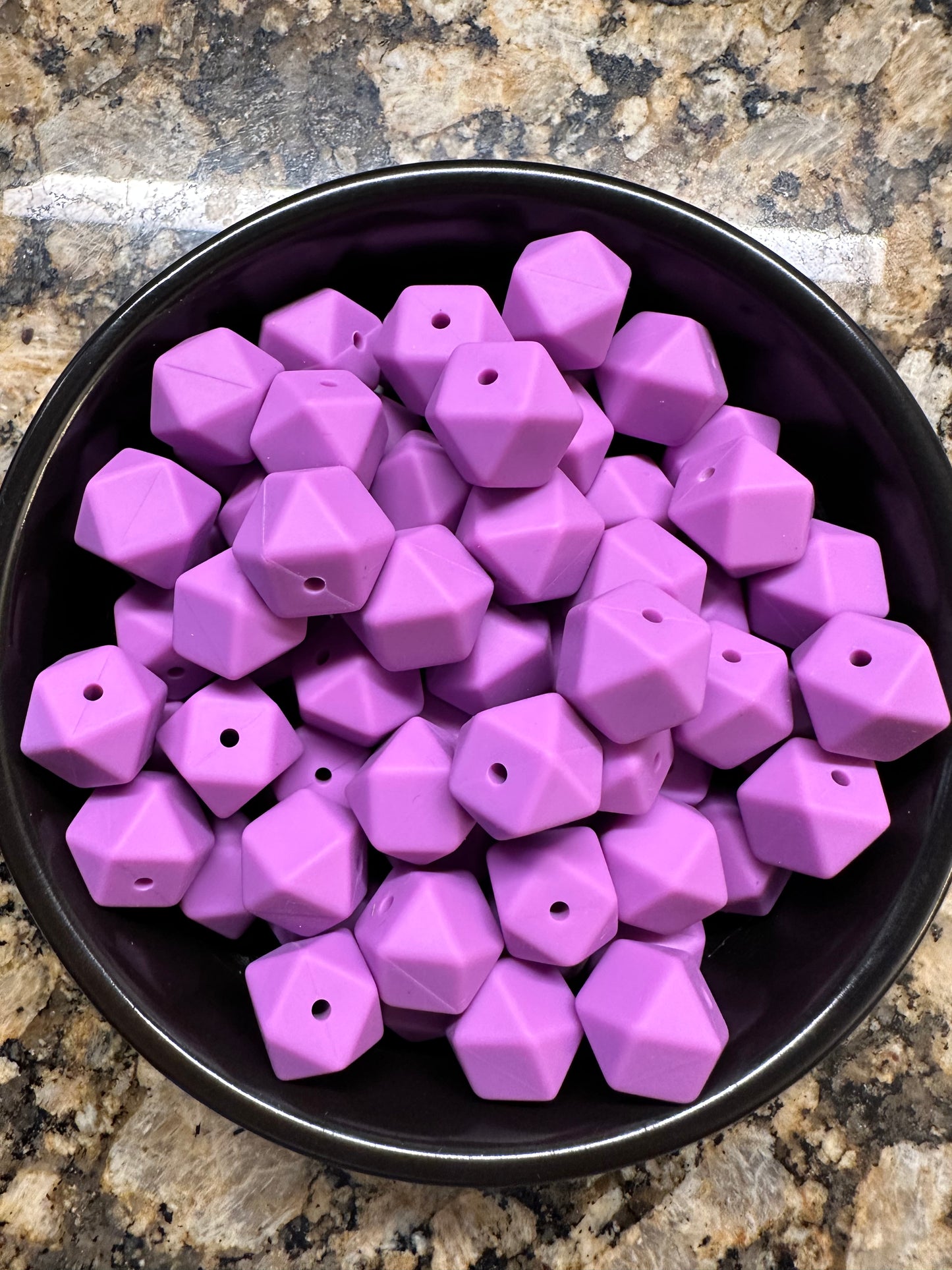 14mm PURPLE Silicone Hexagon