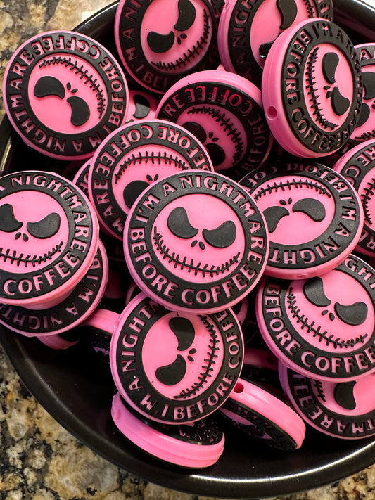 EXCLUSIVE Nightmare Before Coffee Silicone Focal (PINK)