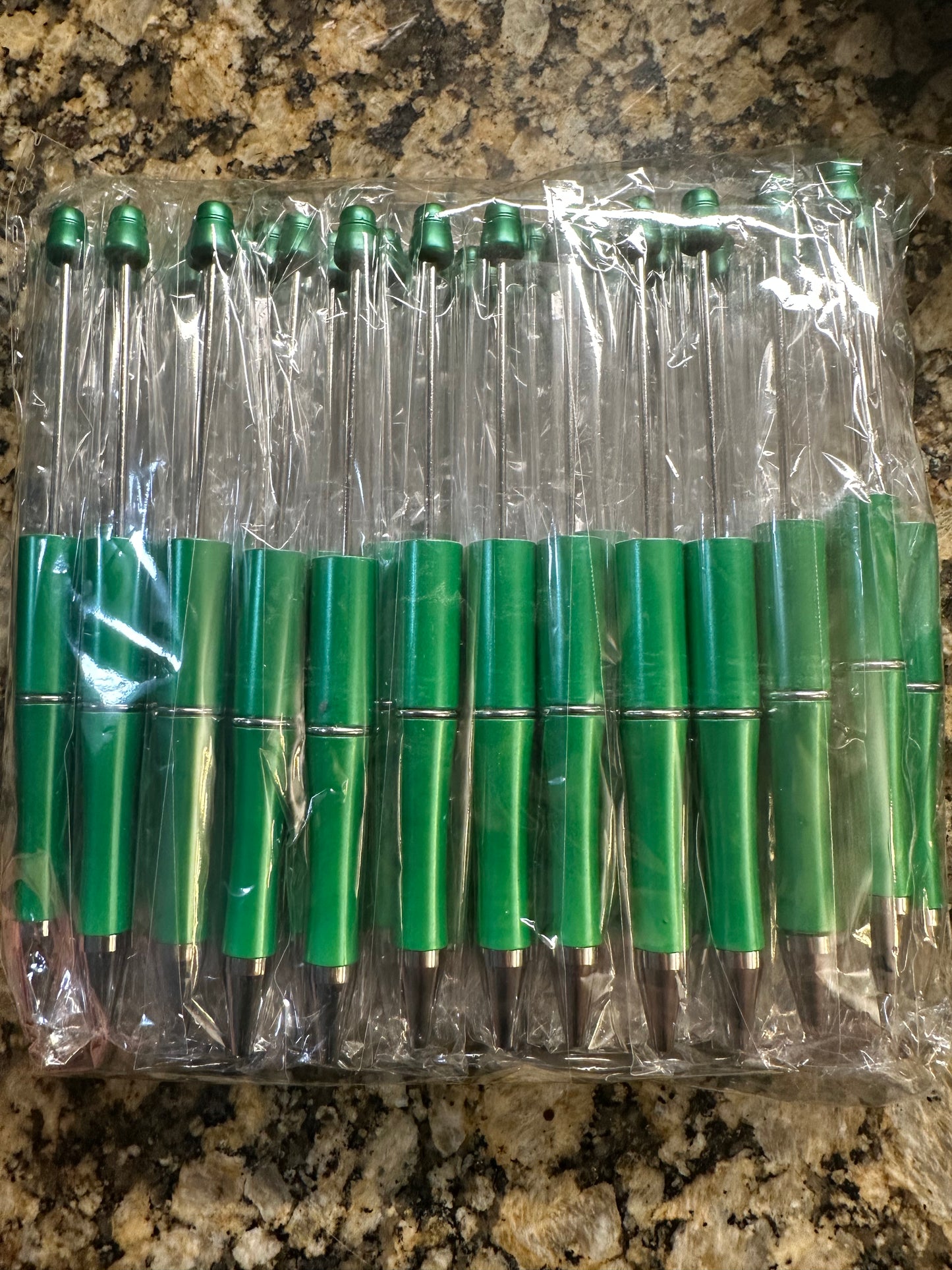 Green Beadable Pen (plastic)