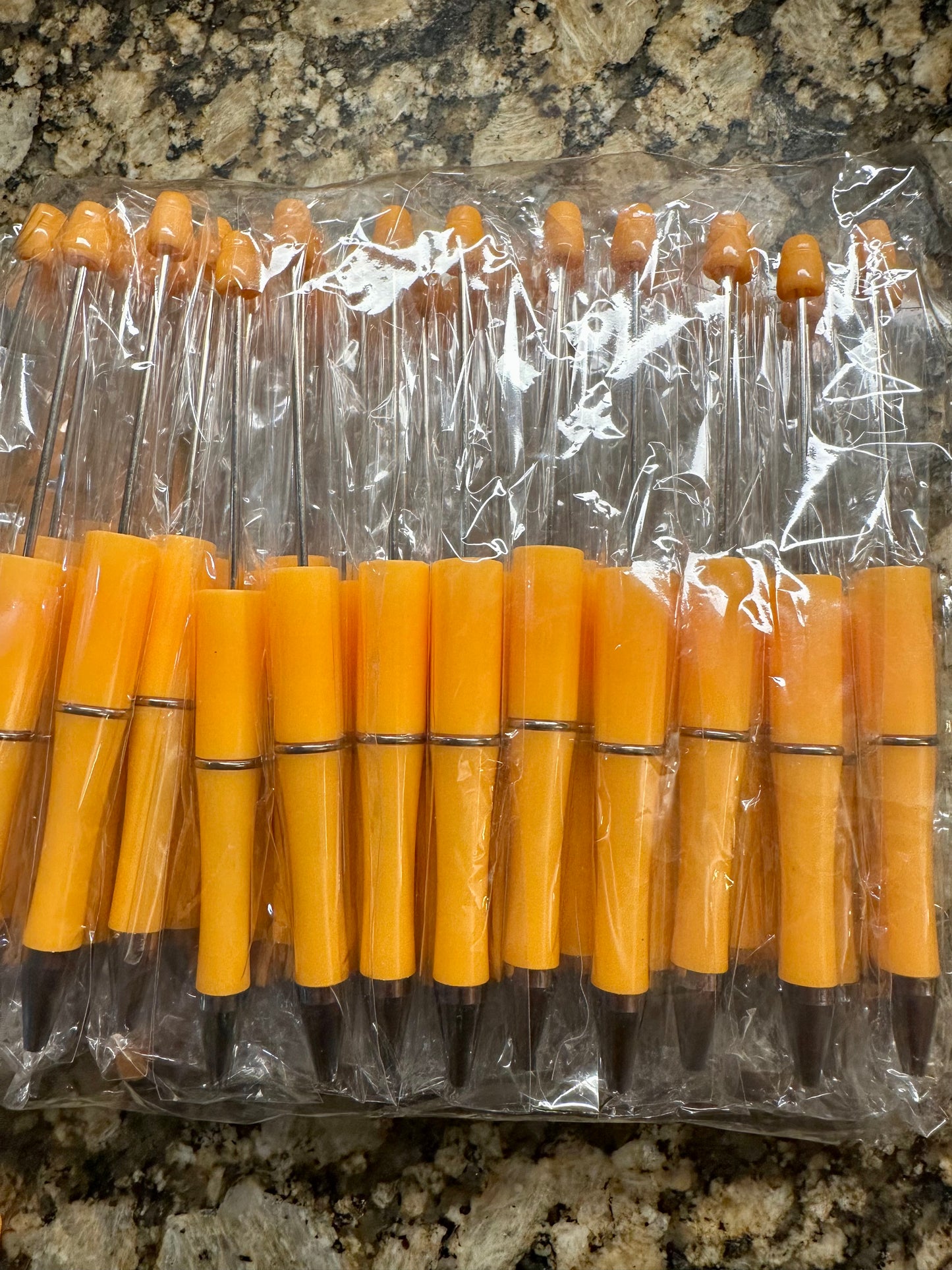 Tangerine Beadable Pen (plastic)
