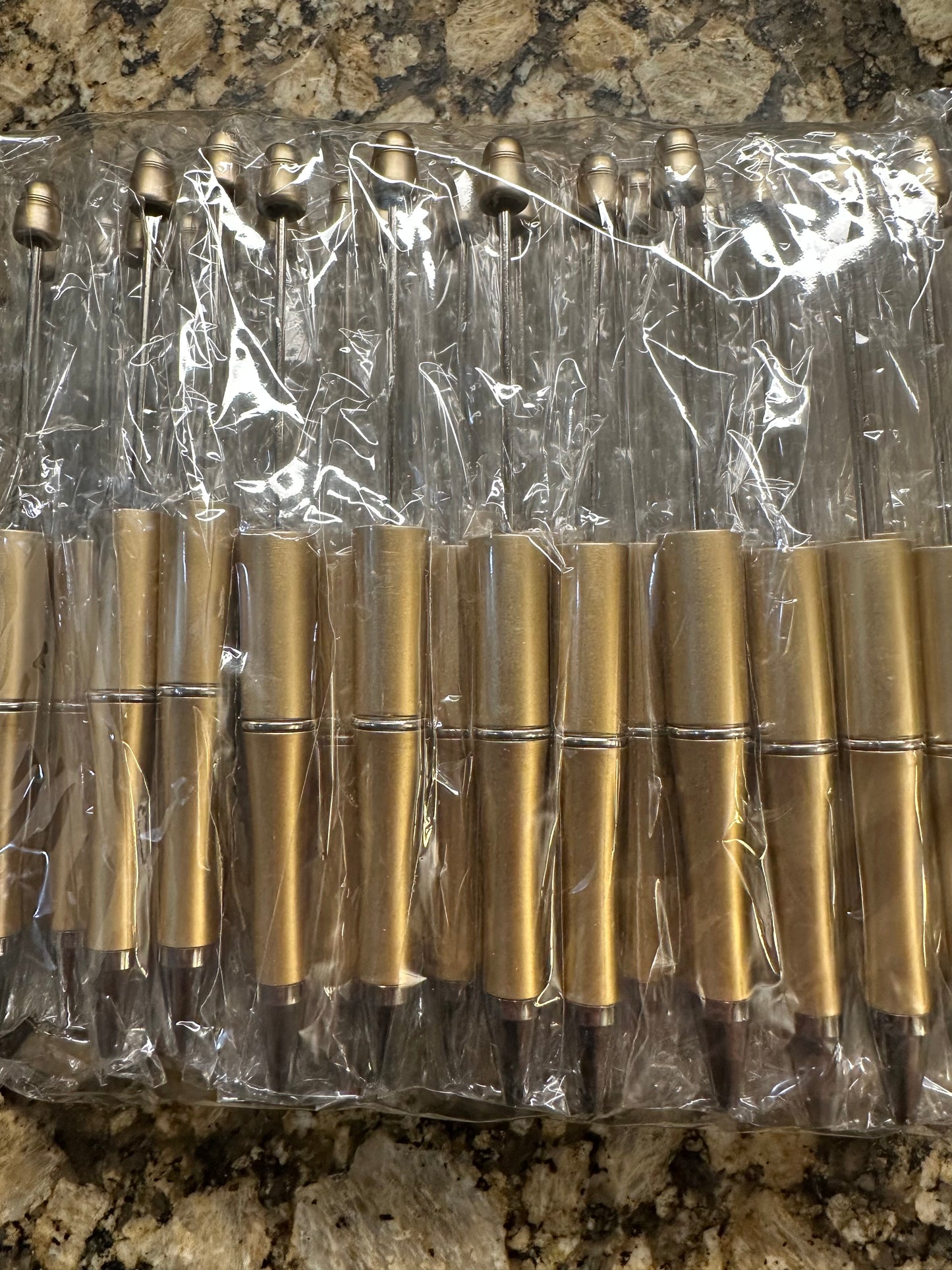 Gold Beadable Pen (plastic)