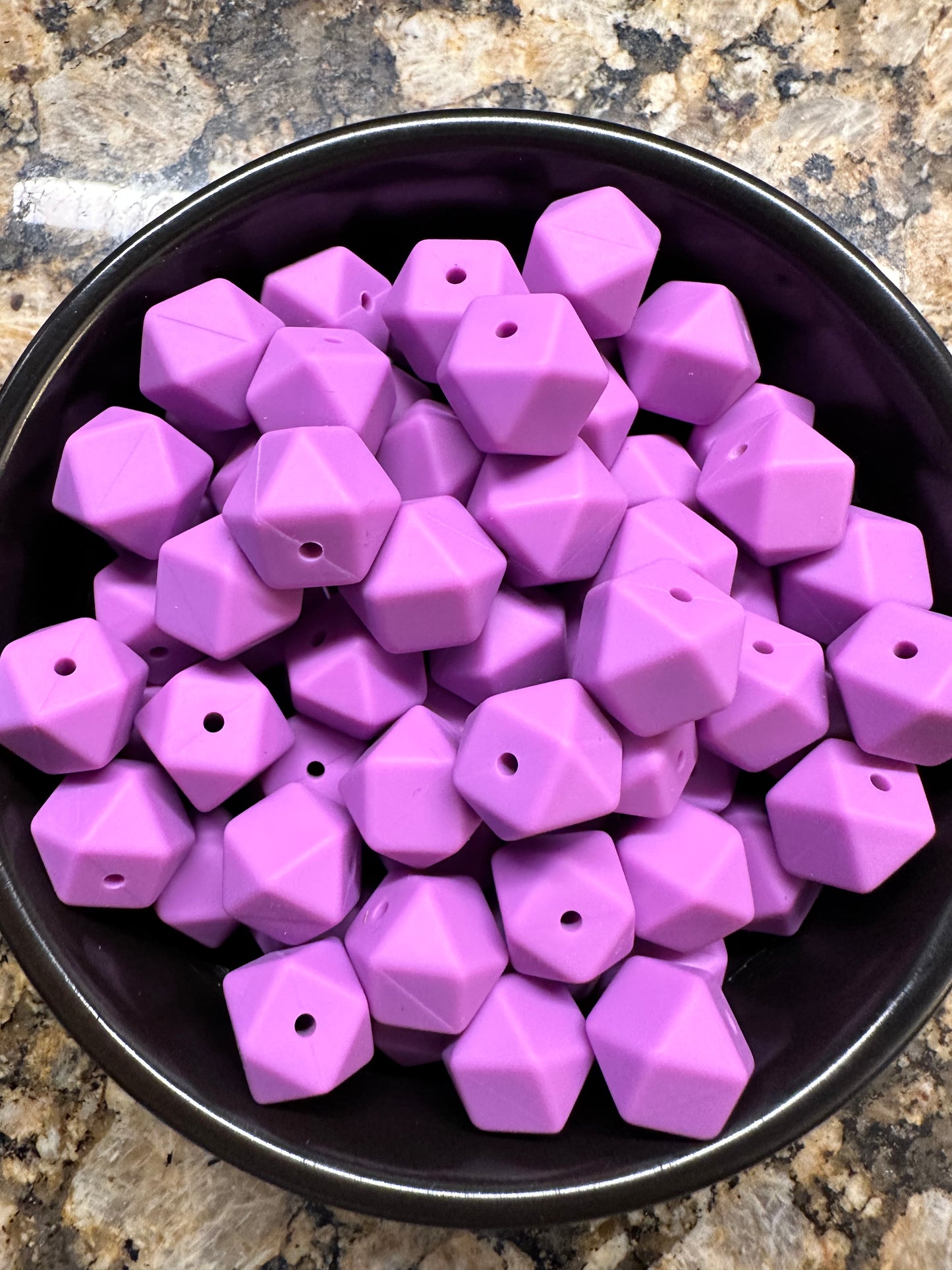 14mm PURPLE Silicone Hexagon