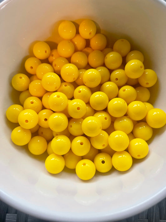 Liquid/Shiny LEMON Silicone Round (15mm)