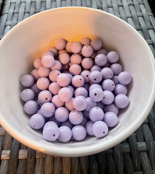 Liquid/Shiny LILAC Silicone Round (15mm)