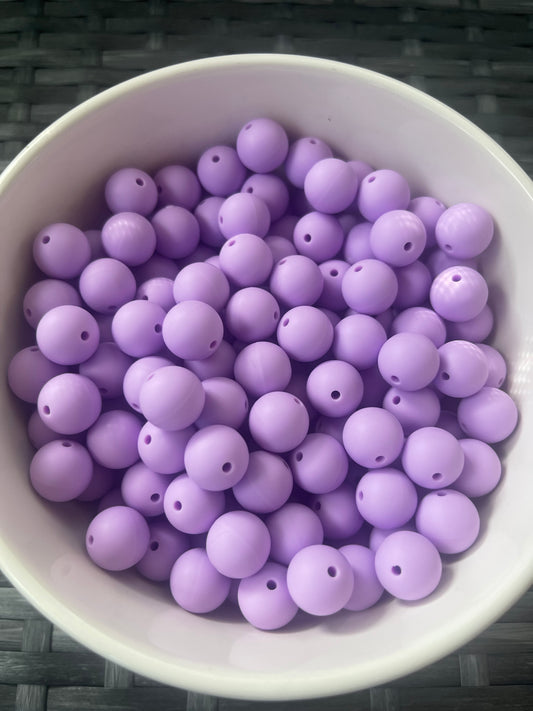 Lilac Silicone Round (15mm)