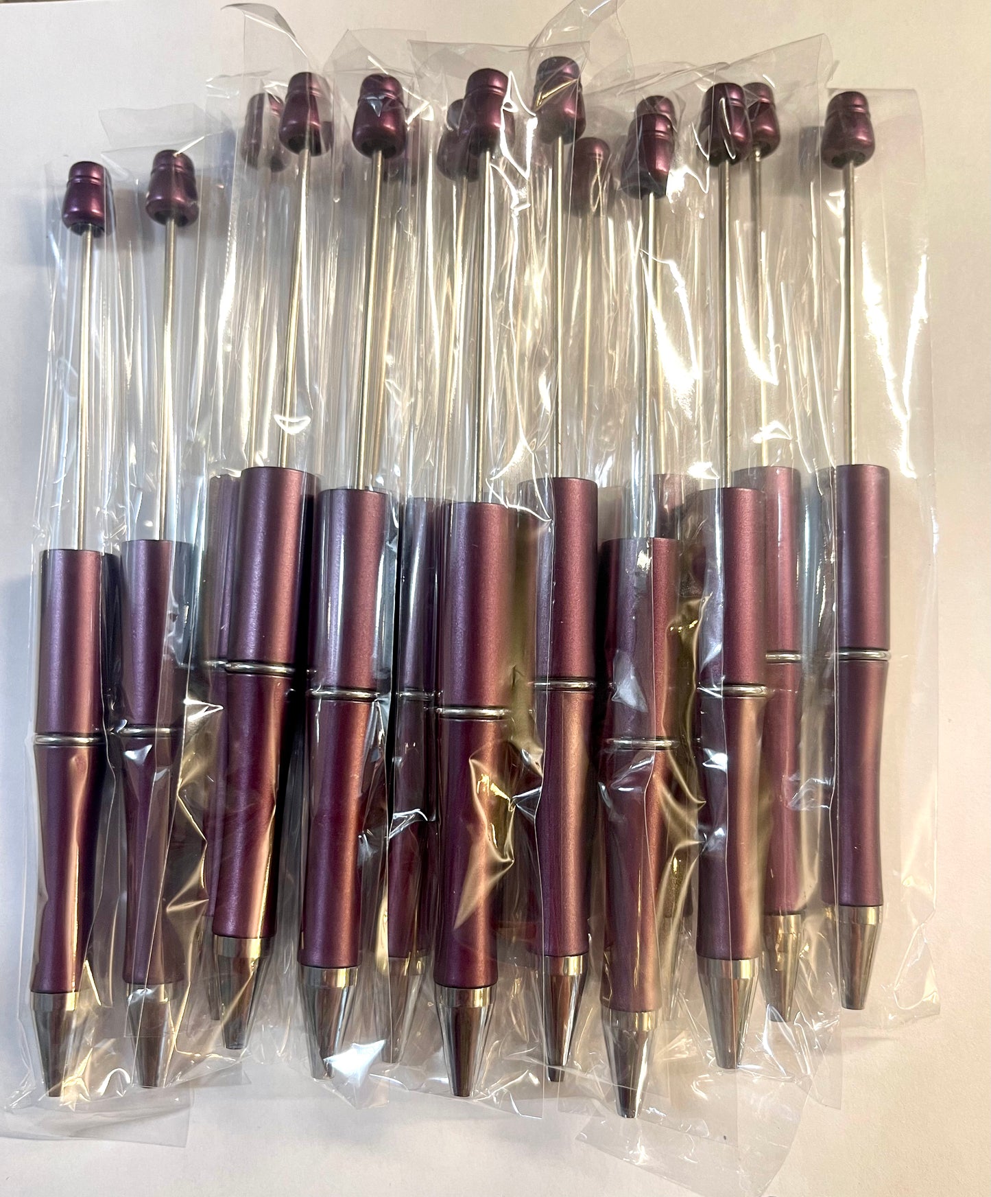 Plum Beadable Pen (plastic)