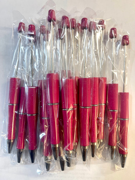 Raspberry Beadable Pen (plastic)