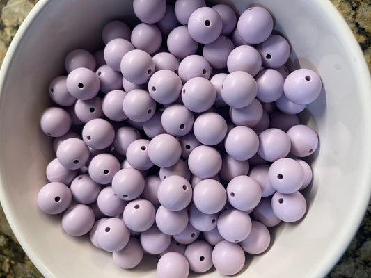 Pale Purple Silicone Round (15mm)