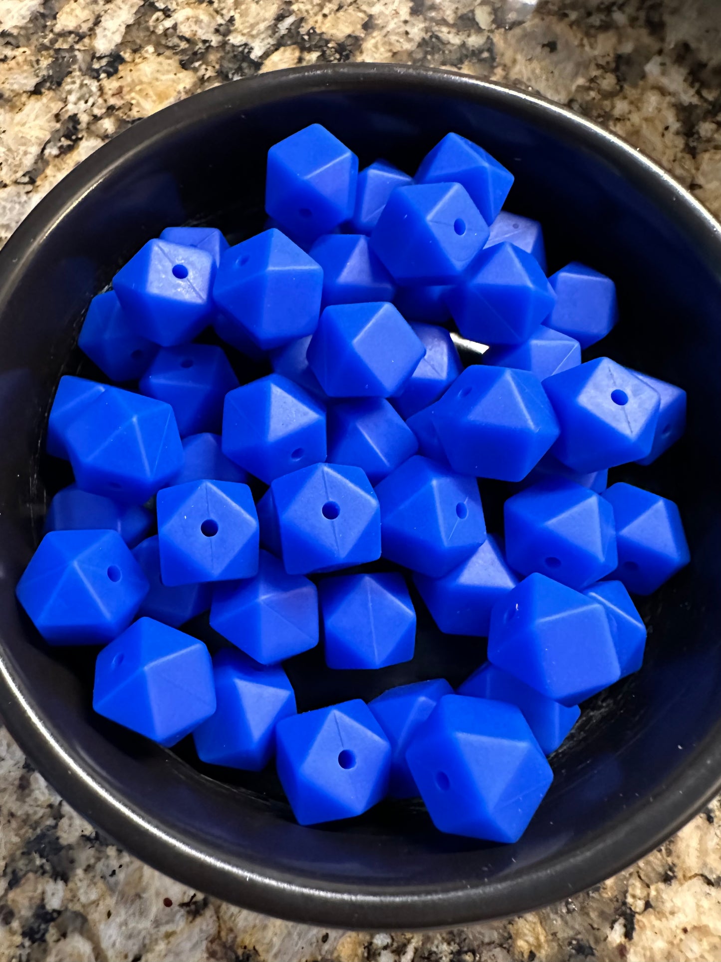 14mm ROYAL BLUE SiliCONE Hexagon