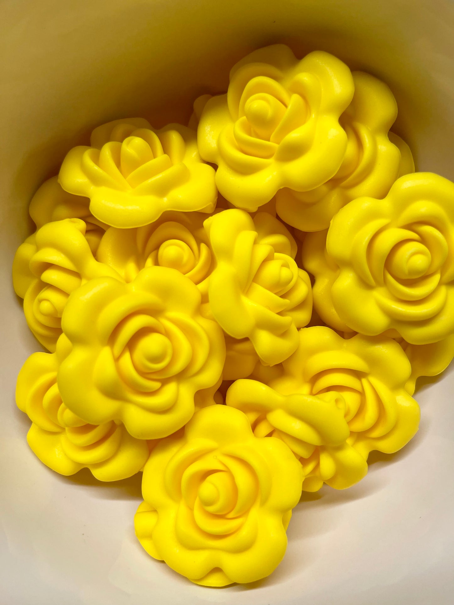 Yellow Rose Silicone Focal