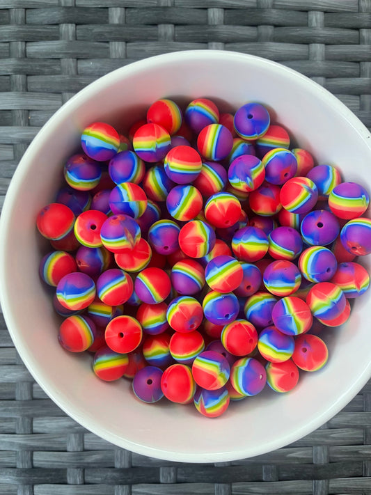 Rainbow Print Silicone (15mm)