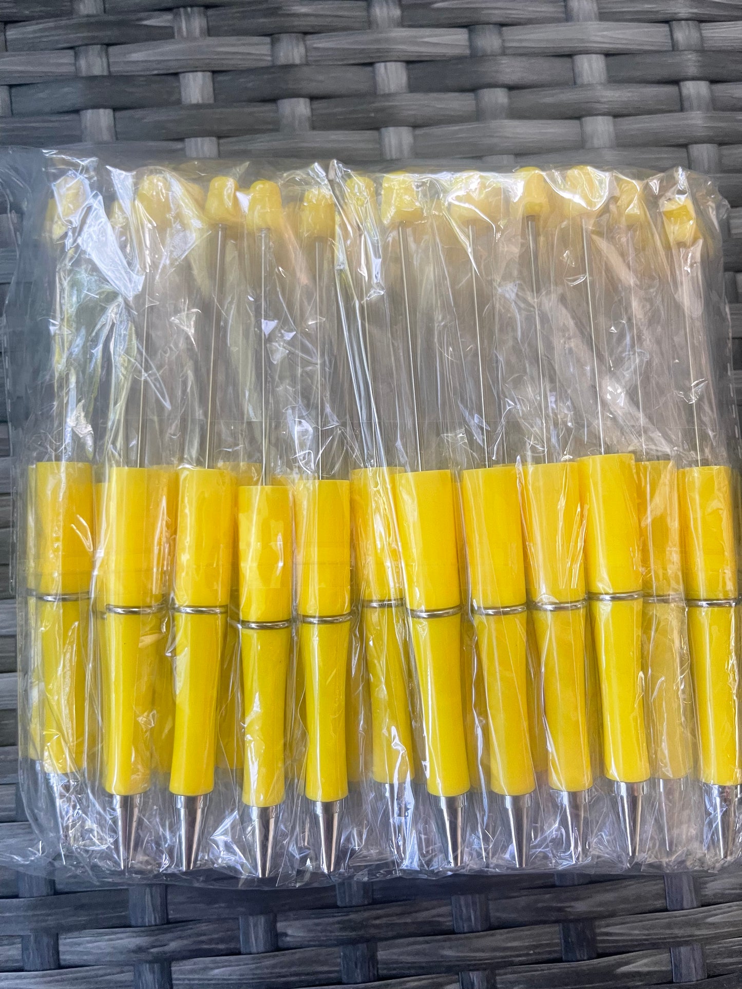 Yellow Beadable Pen (plastic)