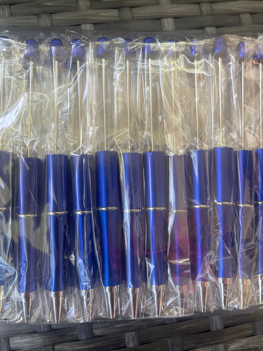Royal Blue Beadable Pen (plastic)